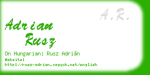adrian rusz business card