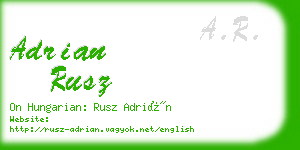 adrian rusz business card